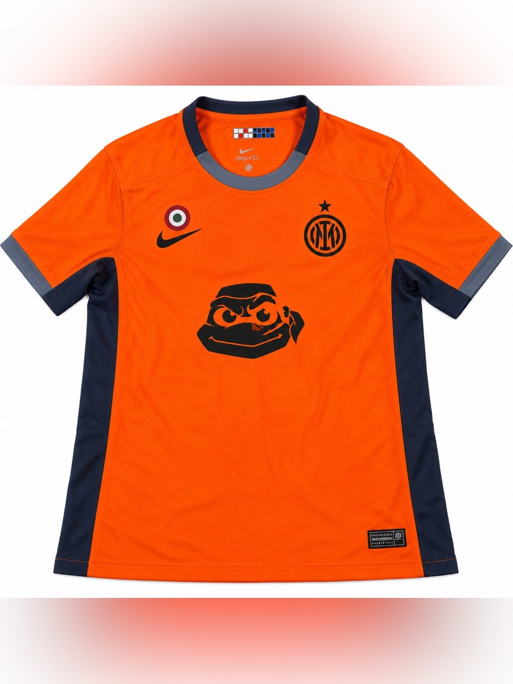 Nike Inter Milan Orange Dri-FIT Soccer Jersey Custom Graphic Men’s Size Large